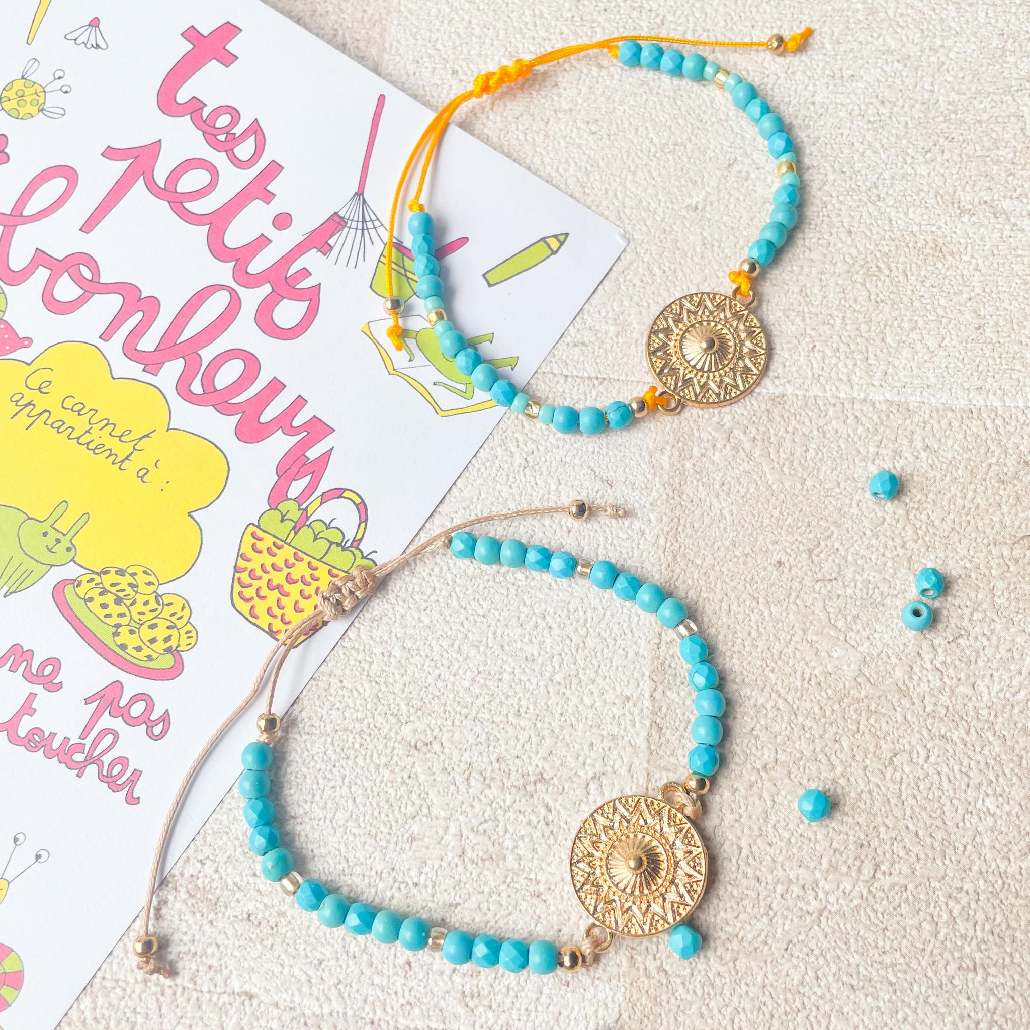 【コードで簡単装着】 太陽が照らすターコイズのブレスレット1枚目の画像