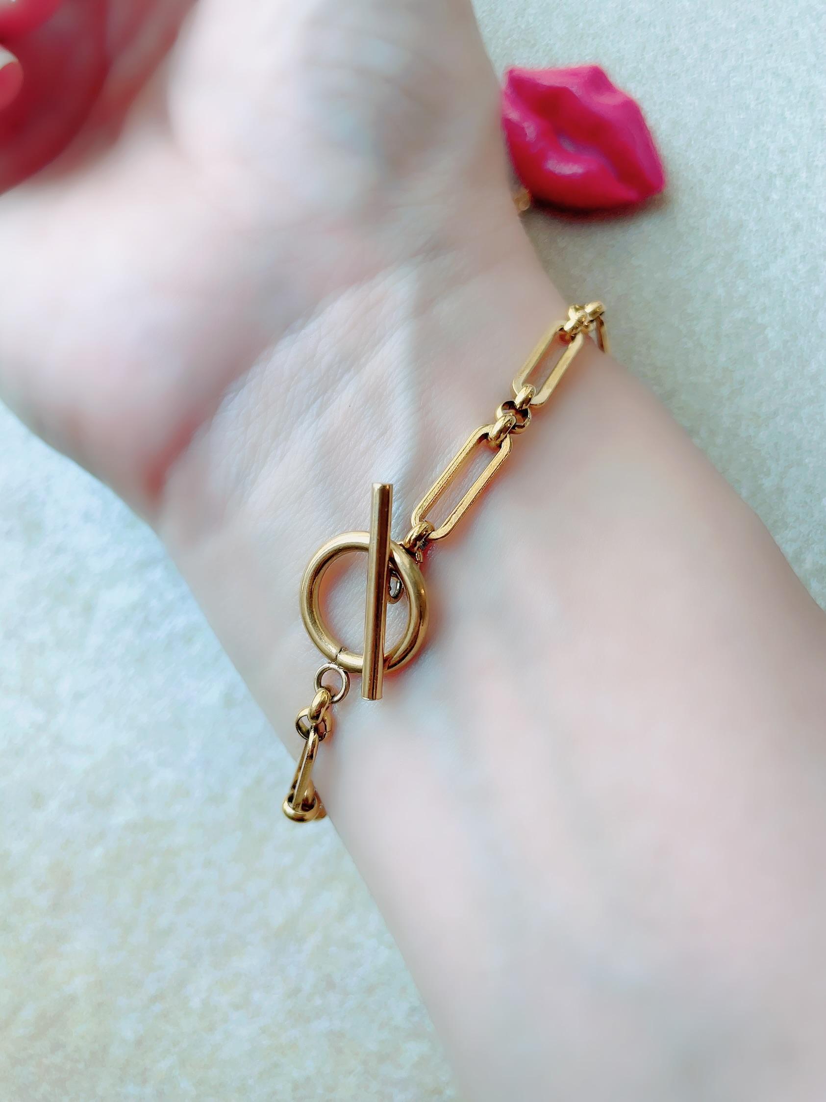 クォーツ✕クールなメタルチェーンブレスレット◇サージカルステンレスで汗にも強い！＆マンテルで留めるの簡単 | 10枚目