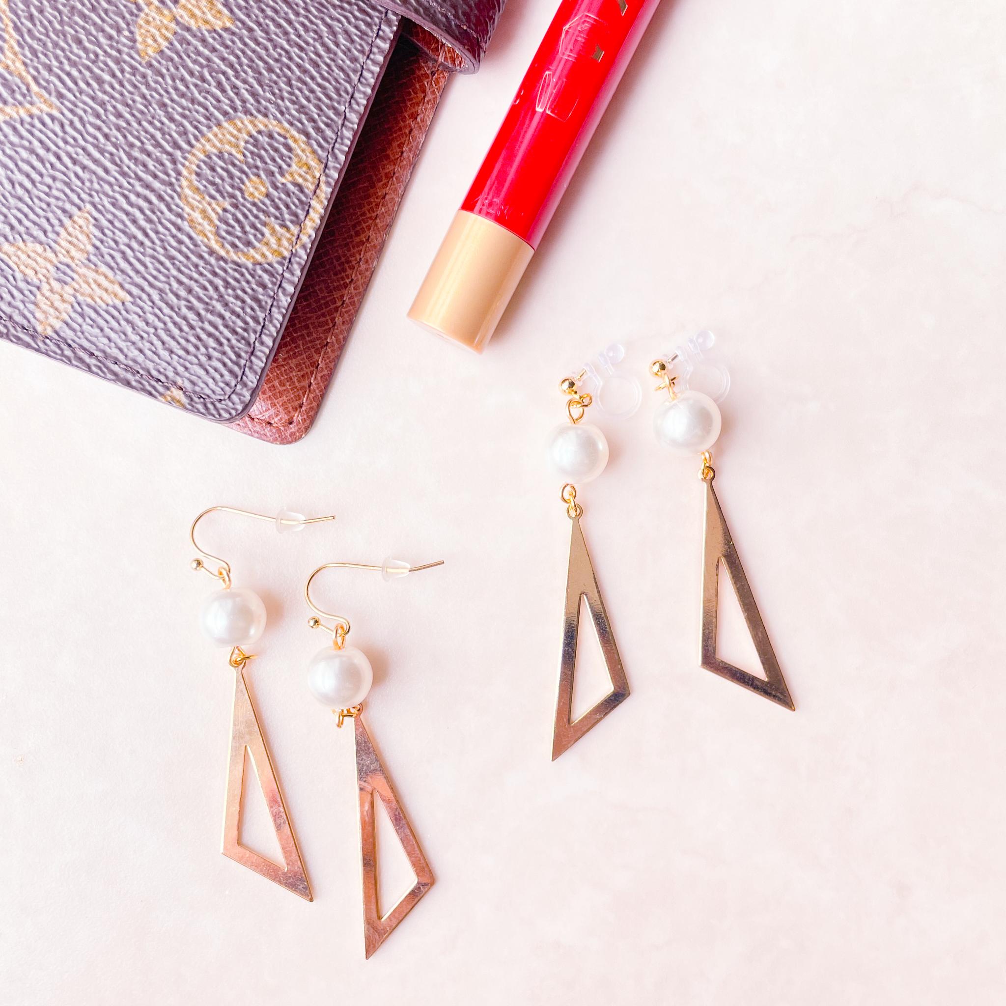 まるさんかくピアス／ノンホールピアス　～オフィススタイルから休日カジュアルまで使える！＜イベント一番人気＞