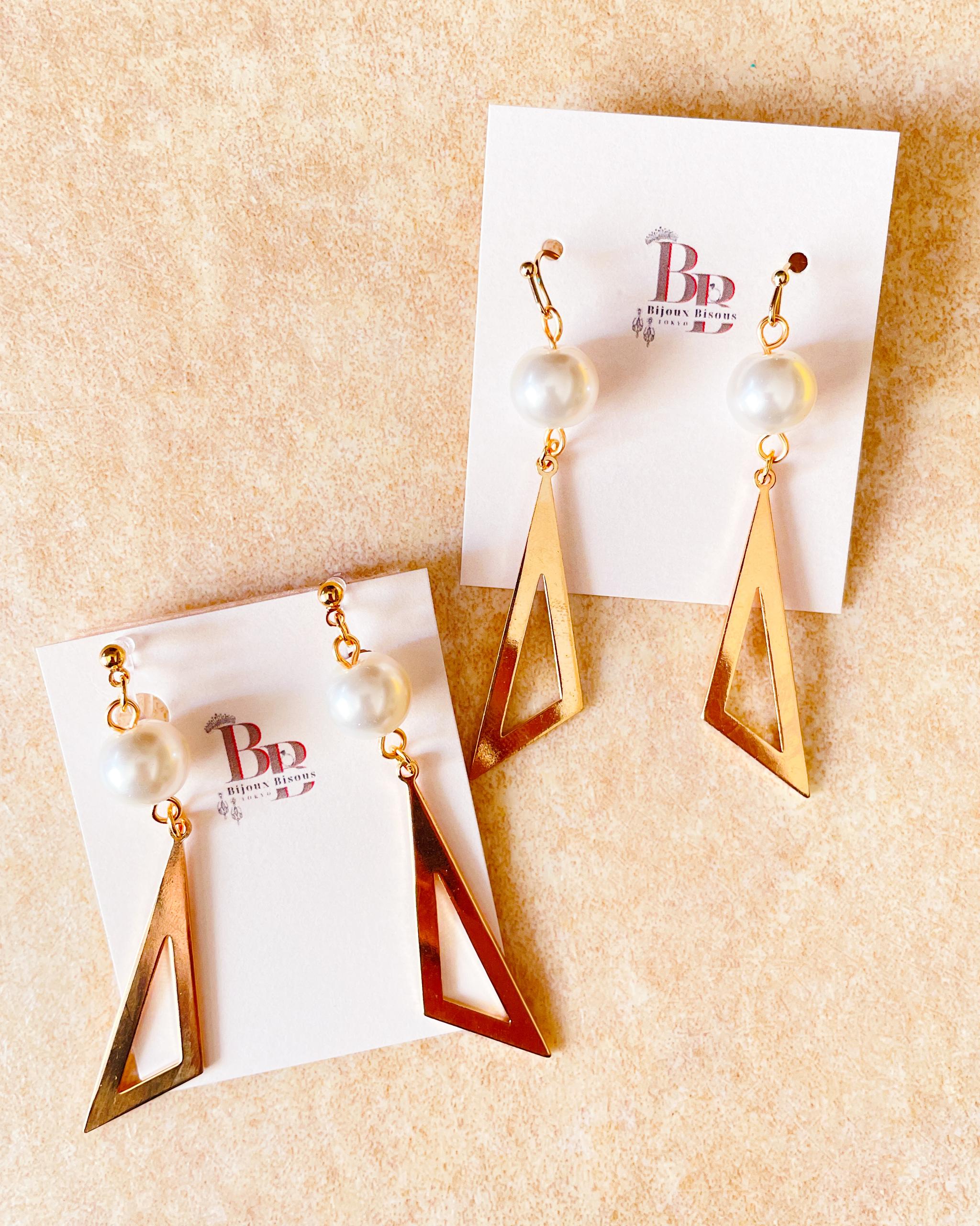 まるさんかくピアス／ノンホールピアス　～オフィススタイルから休日カジュアルまで使える！＜イベント一番人気＞ | 3枚目