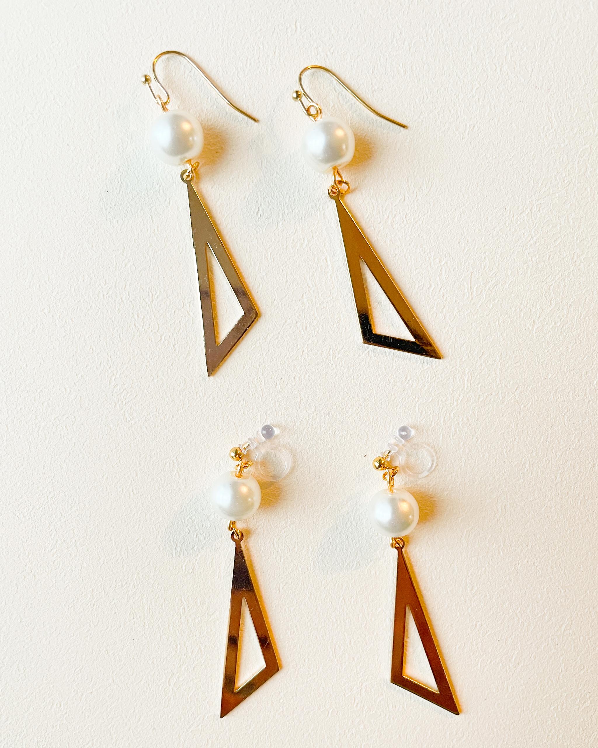 まるさんかくピアス／ノンホールピアス　～オフィススタイルから休日カジュアルまで使える！＜イベント一番人気＞ | 4枚目