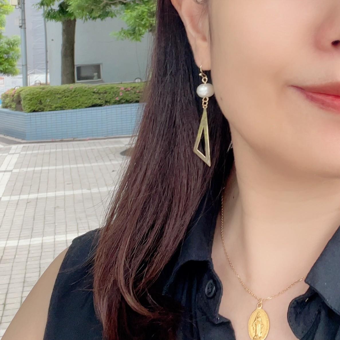 まるさんかくピアス／ノンホールピアス　～オフィススタイルから休日カジュアルまで使える！＜イベント一番人気＞ | 6枚目