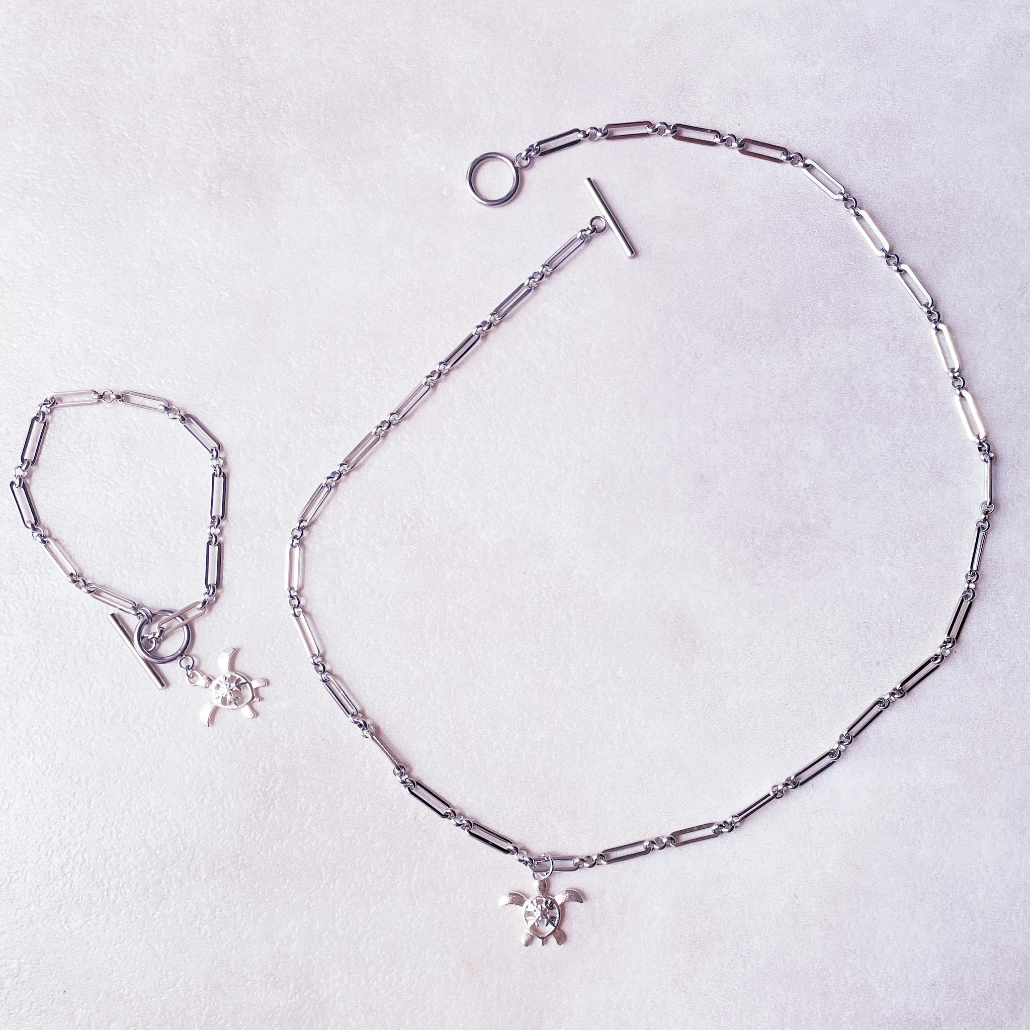 Honu”ホヌ（ウミガメ）チャームネックレス　マンテルで留めるの簡単！ユニセックスデザイン | 10枚目