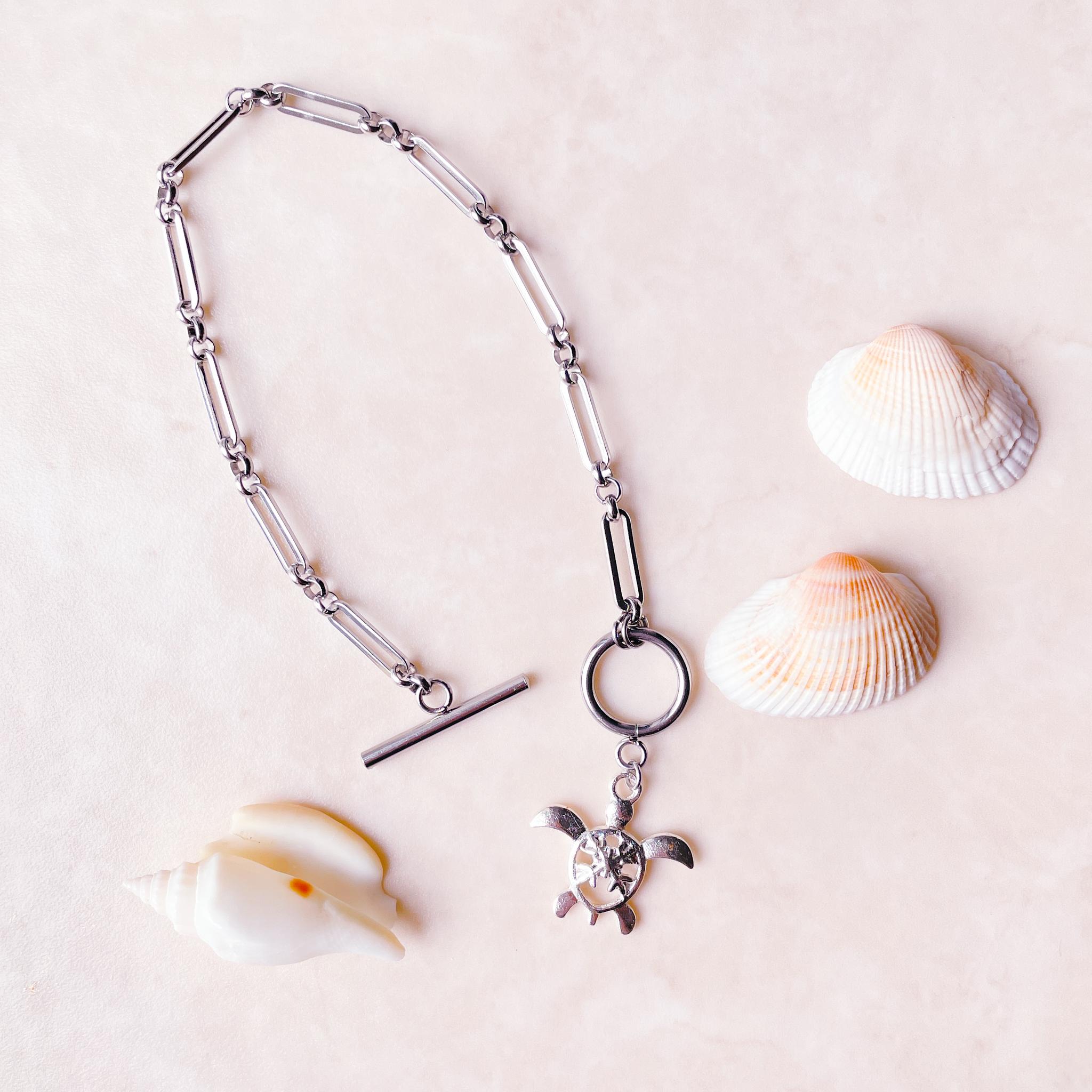 Honu”ホヌ（ウミガメ）チャームブレスレット　マンテルで留めるの簡単！メンズ・ユニセックスデザイン(短く調整可能) | 3枚目